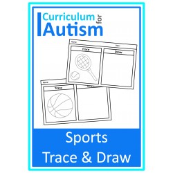 Sports Theme Trace & Draw Fine Motor Worksheets